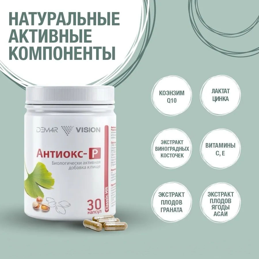 Антиокс-Р Визион ДЕМ4Р Активные компоненты