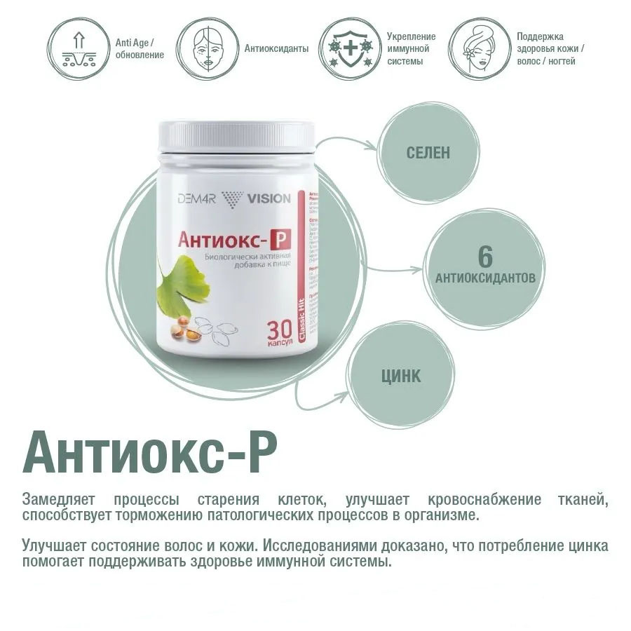 Антиокс-Р Dem4R улучшает кровоснабжение тканей