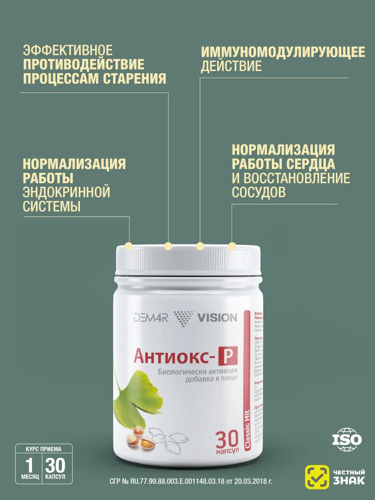 Антиокс-Р Vision DEM4R действует